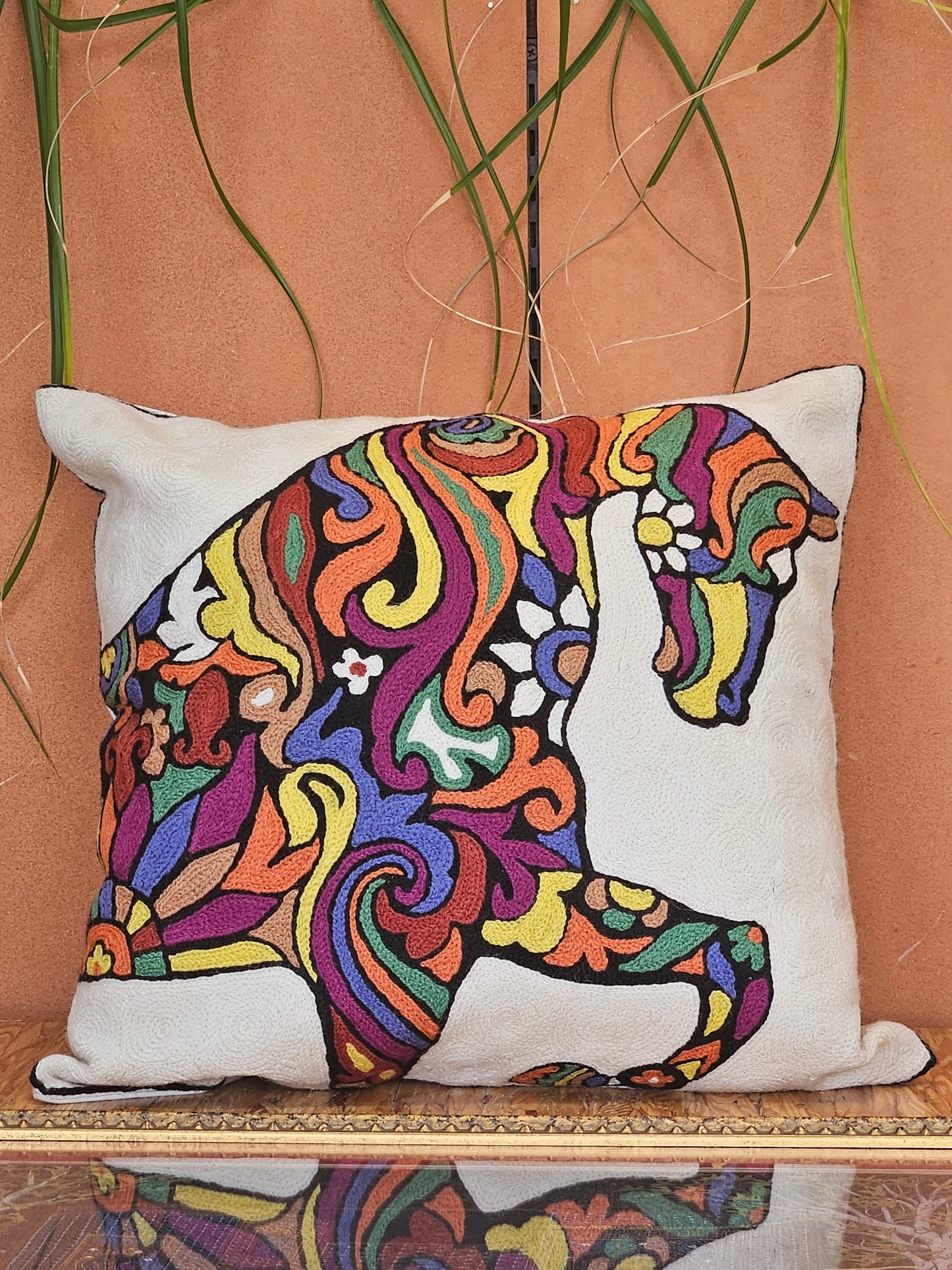 Bohemian Stallion Throw Pillow