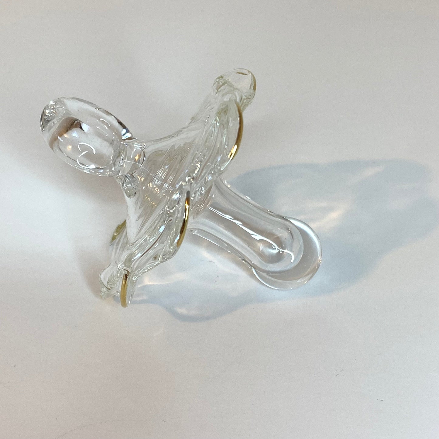 Pacifier Blown Glass Ornament- Clear