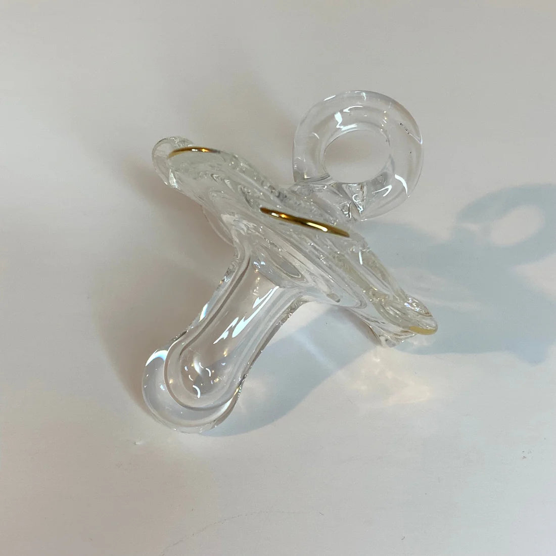 Pacifier Blown Glass Ornament- Clear