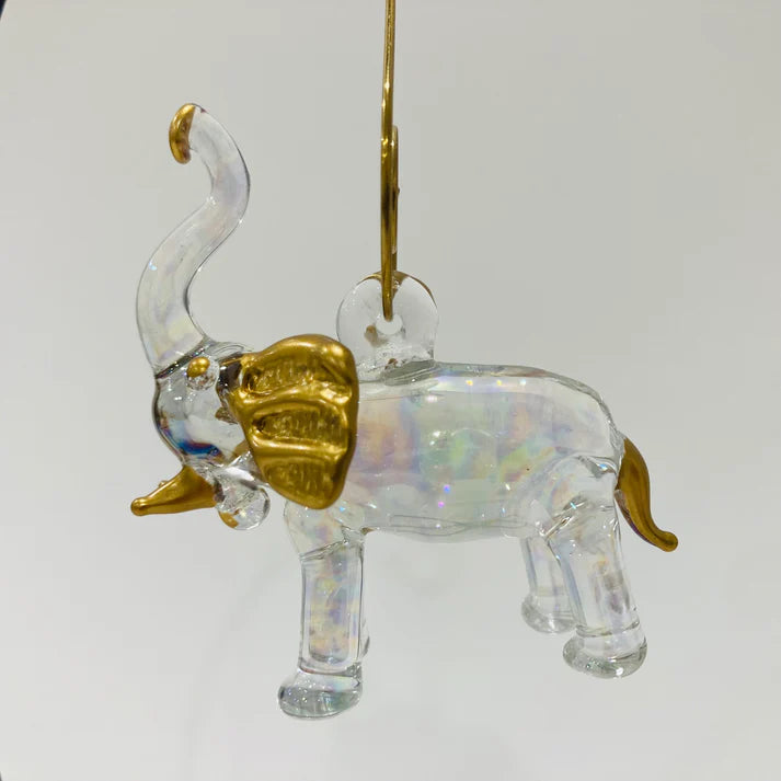 Elephant Handcrafted Glass Ornament