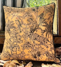 Golden Mirage Throw Pillow- Square