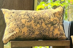Golden Mirage Throw Pillow- Rectangle