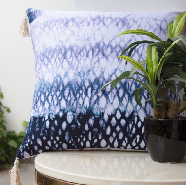 Sea Coast Tie Die Throw Pillow