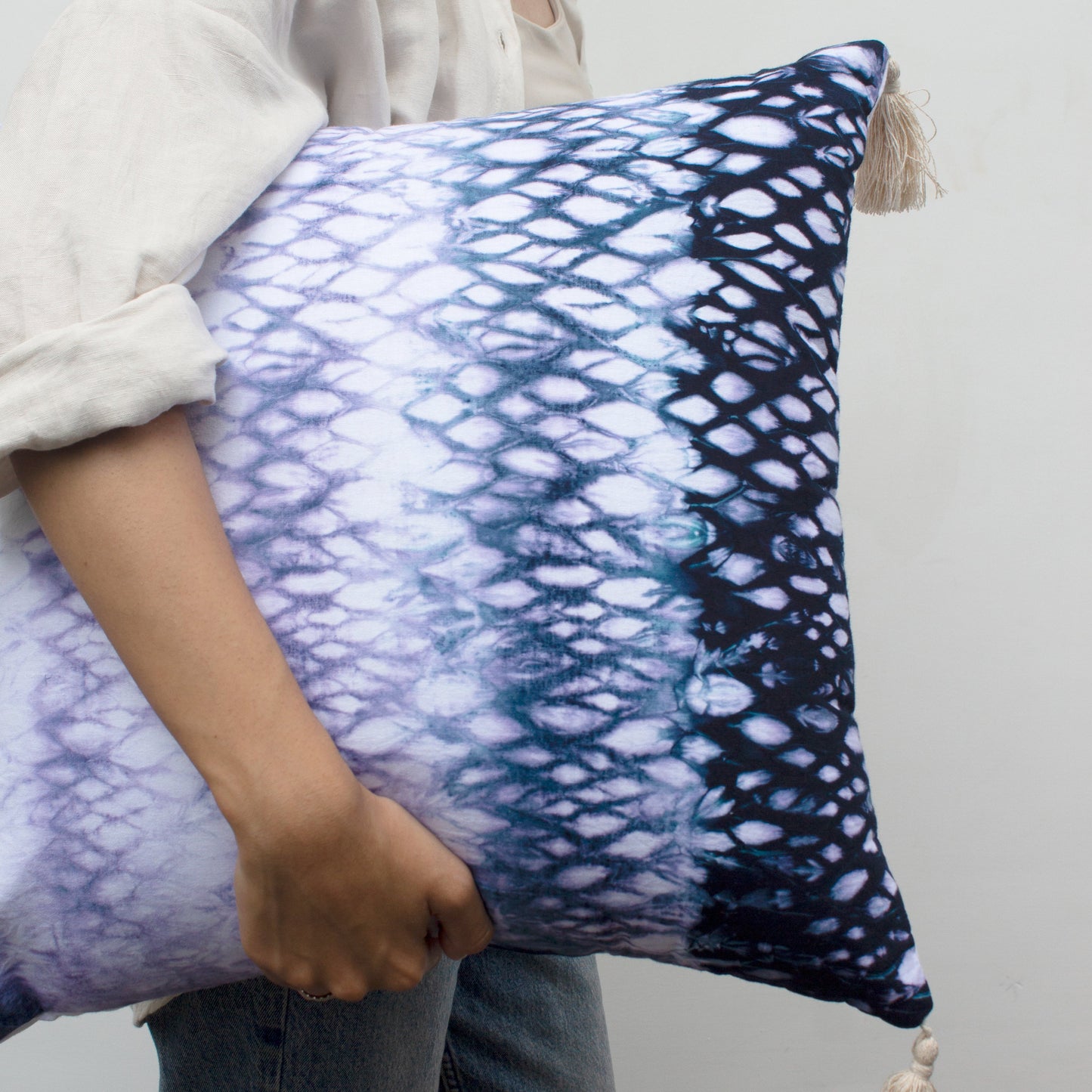 Sea Coast Tie Die Throw Pillow